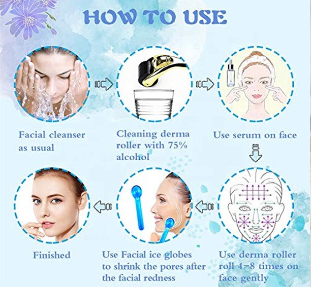 how to use ice globes facial roller