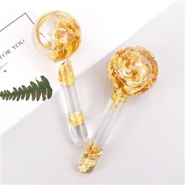 گلوب های یخ برای صورت خنک کننده صورت 24K طلای ماساژور