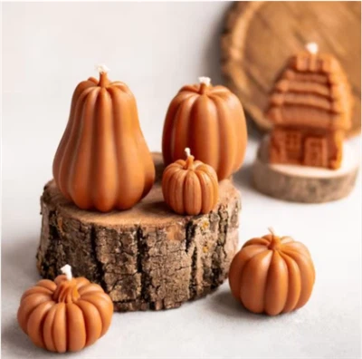 شمع های معطر کدو تنبل هالووین دست ساز